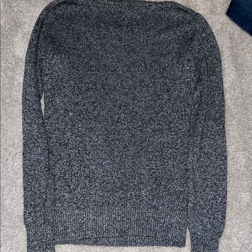 Express Women's Heathered Gray Crewneck Sweater - Picture 3 of 3